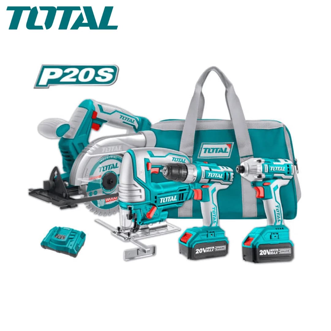Kit Combo Lithium-Ion sans fil 4 pièces – Total Outillage TCKLI2010-1