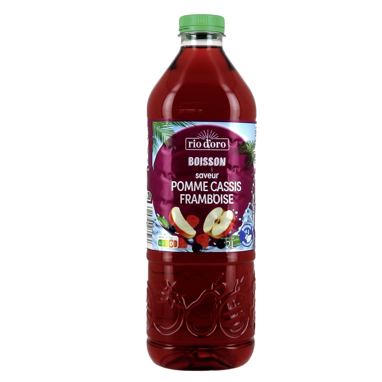 Boisson pomme cassis framboise
