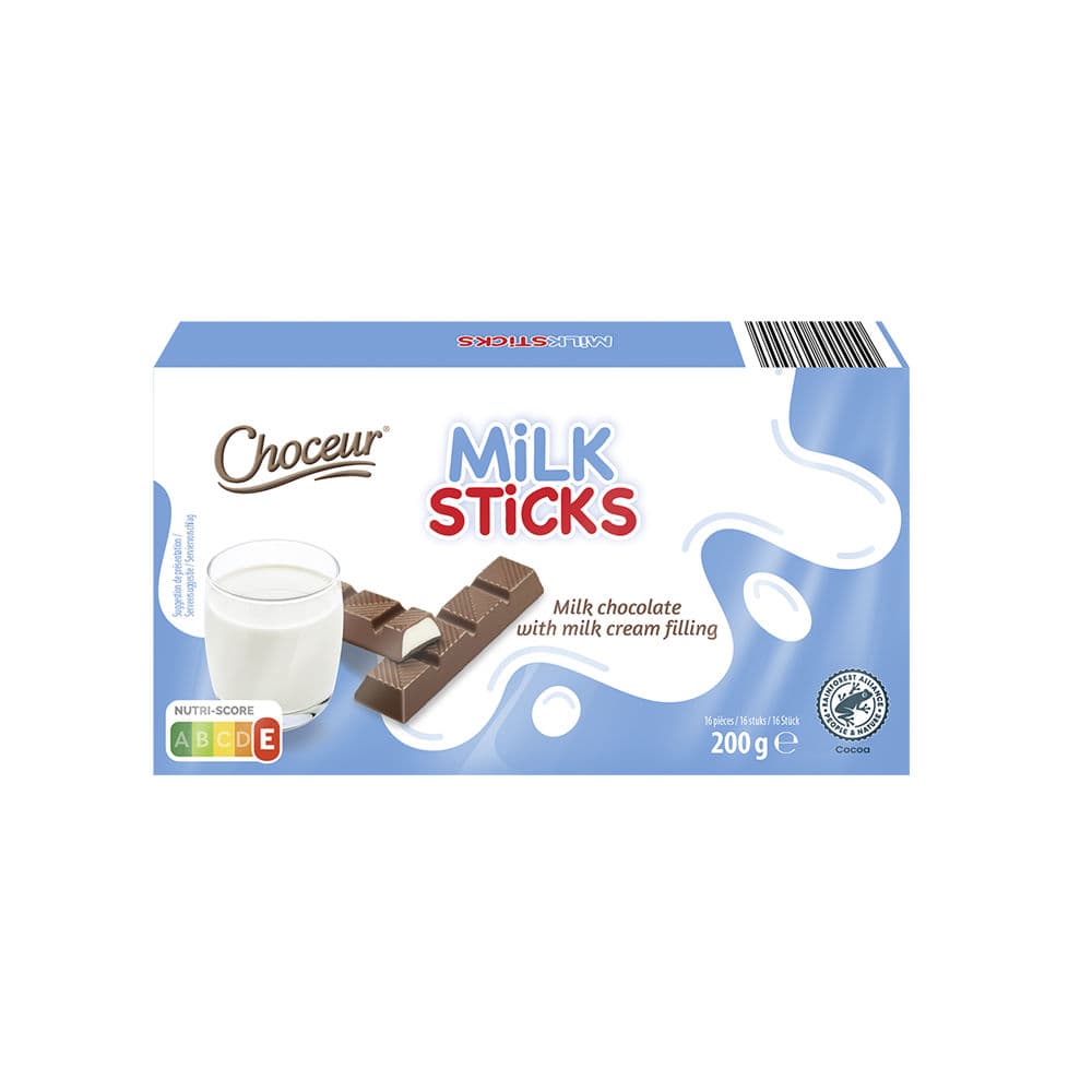 Barres fourrées au lait