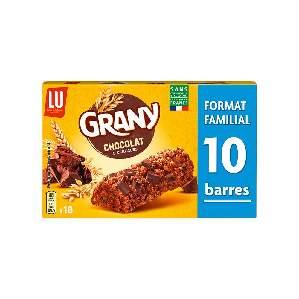 10 Barres de Céréales Chocolat Grany®