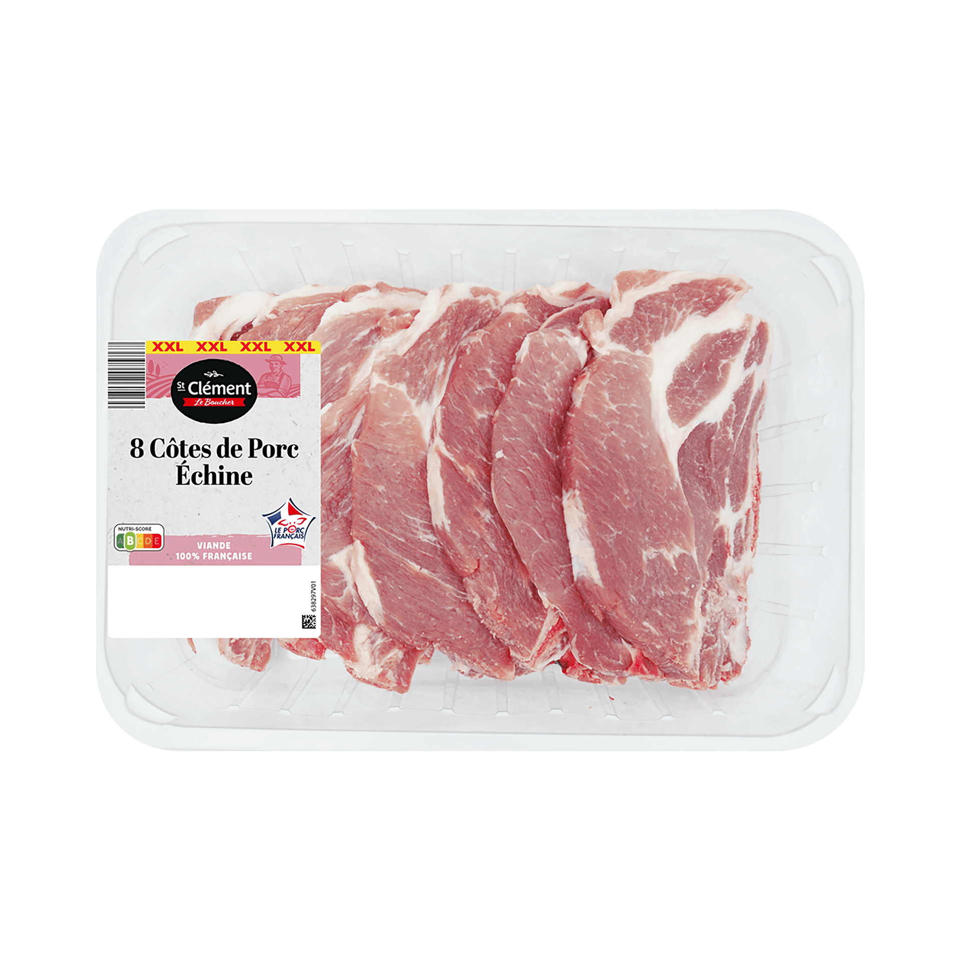 8 Côtes de porc échine