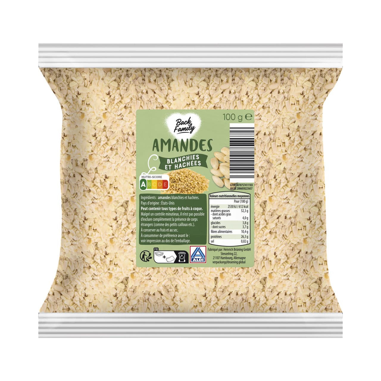 Amandes Hâchées