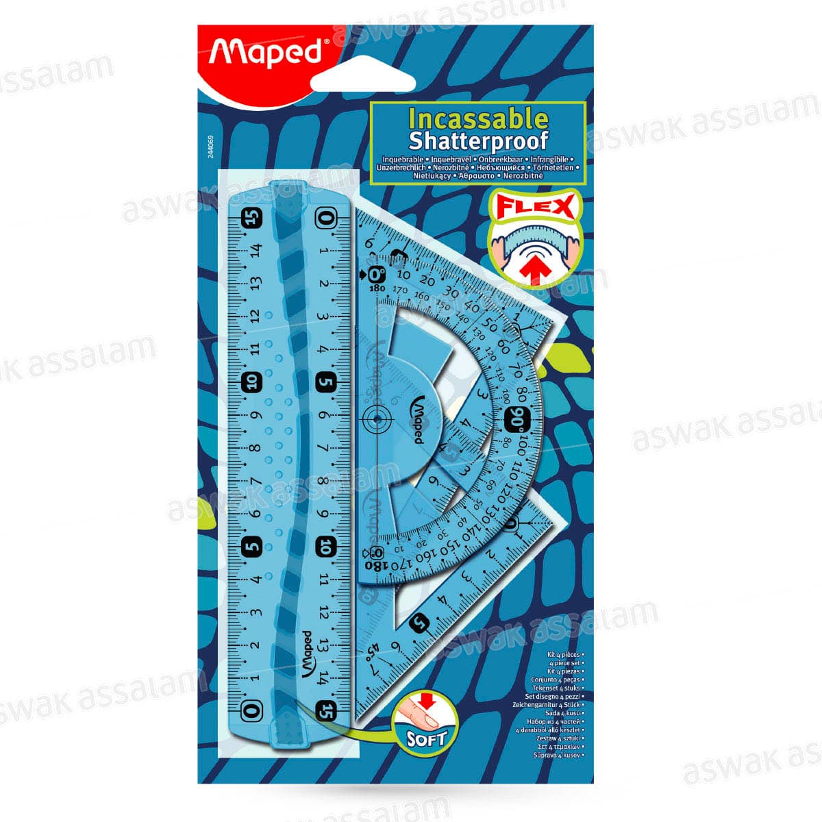 Kit Tracage Incassable 4 Pieces Maped