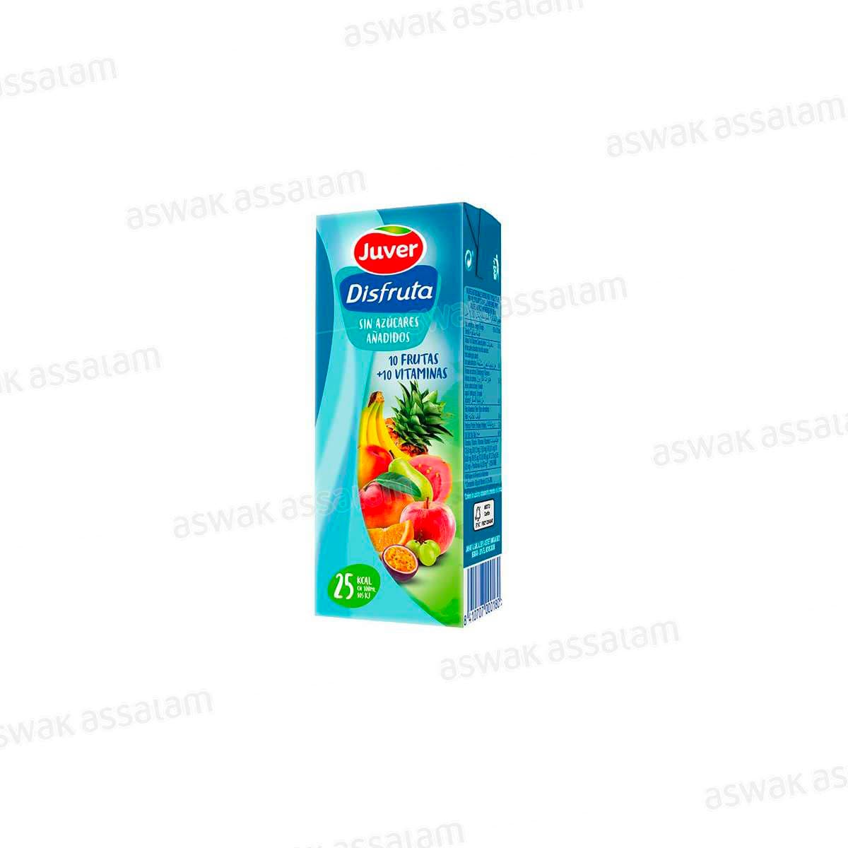Nectar 10 Fruits + 10 Vitamines Sans Sucre 200ml Juver Disfruta