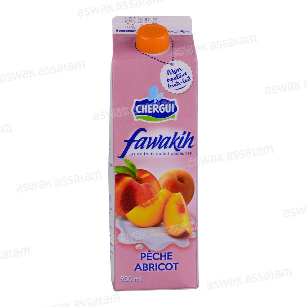 Jus Fawakih Peche/Abricot 900ml Chergui
