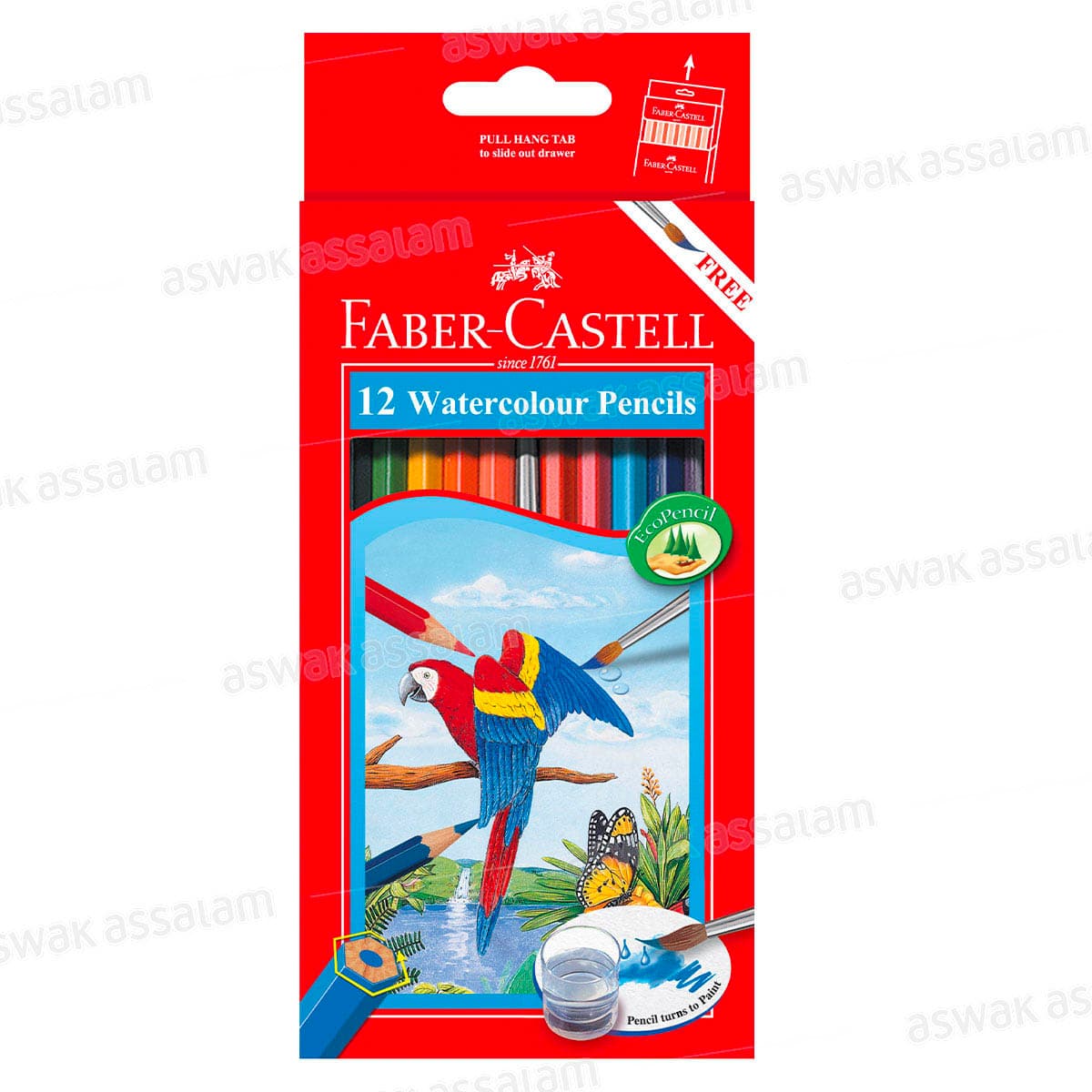 12 Crayons de Couleur Aquarelle Faber-Castell