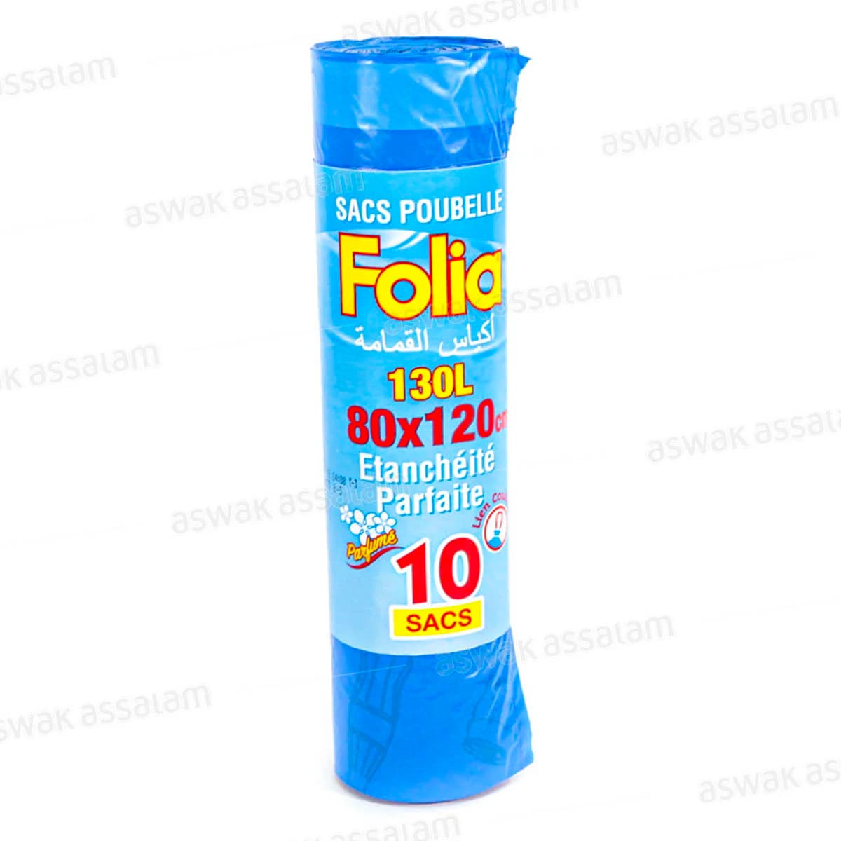 10 Sacs Poubelles Drawstring 130l Folia