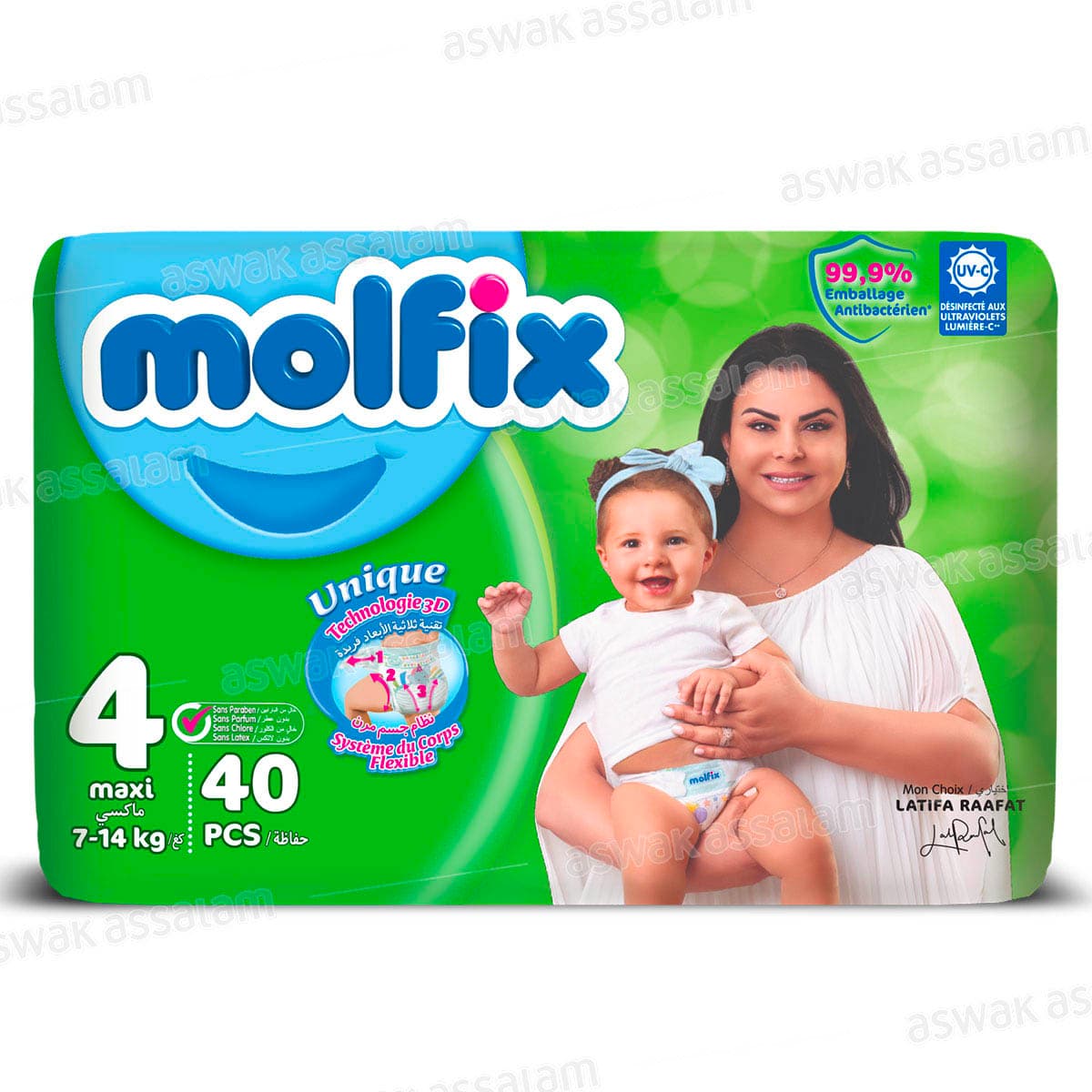 Couches Bebe Maxi 7-14kg 40 Unites Value Pack Molfix