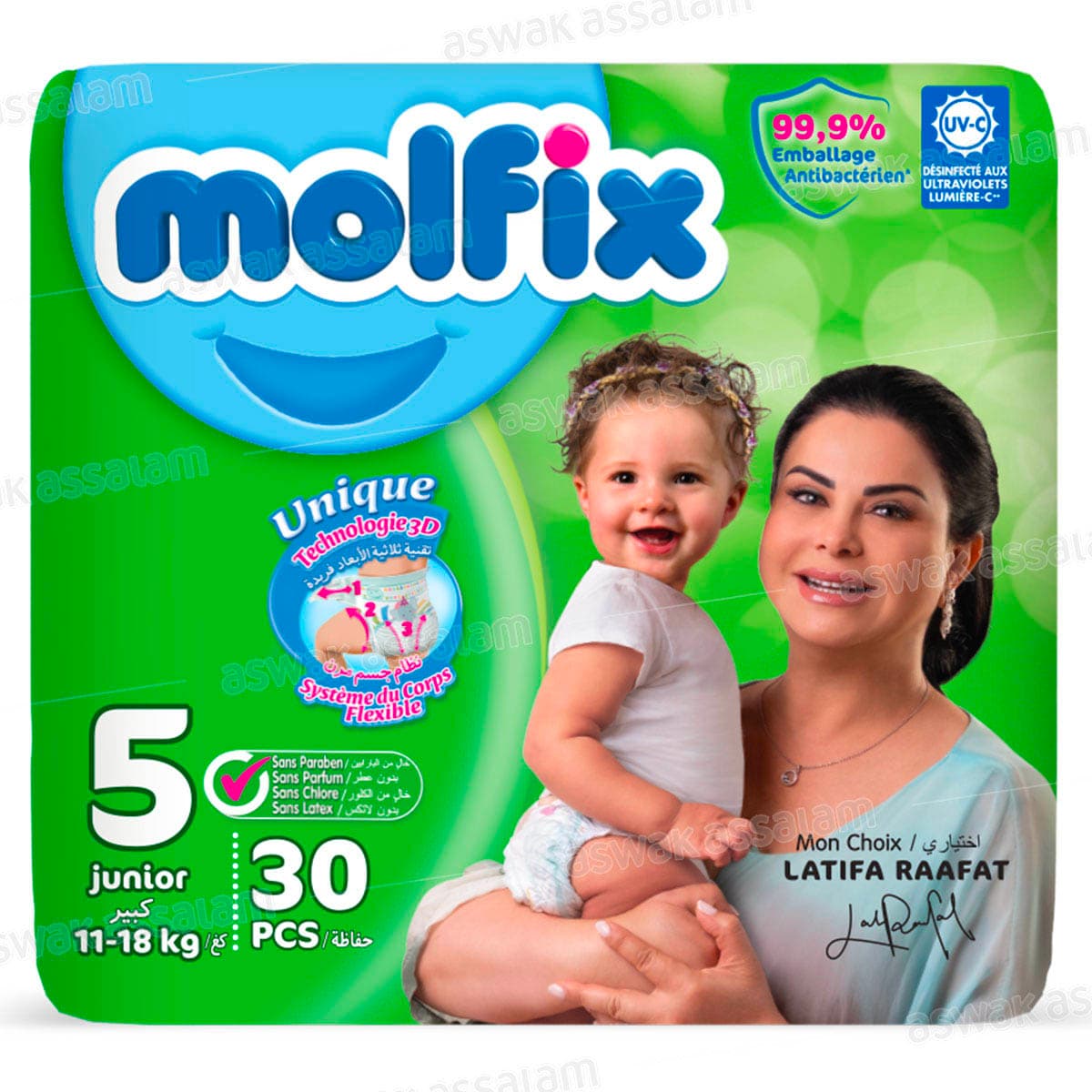 Couches Bebe Junior 11-18kg 30 Unites Value Pack Molfix