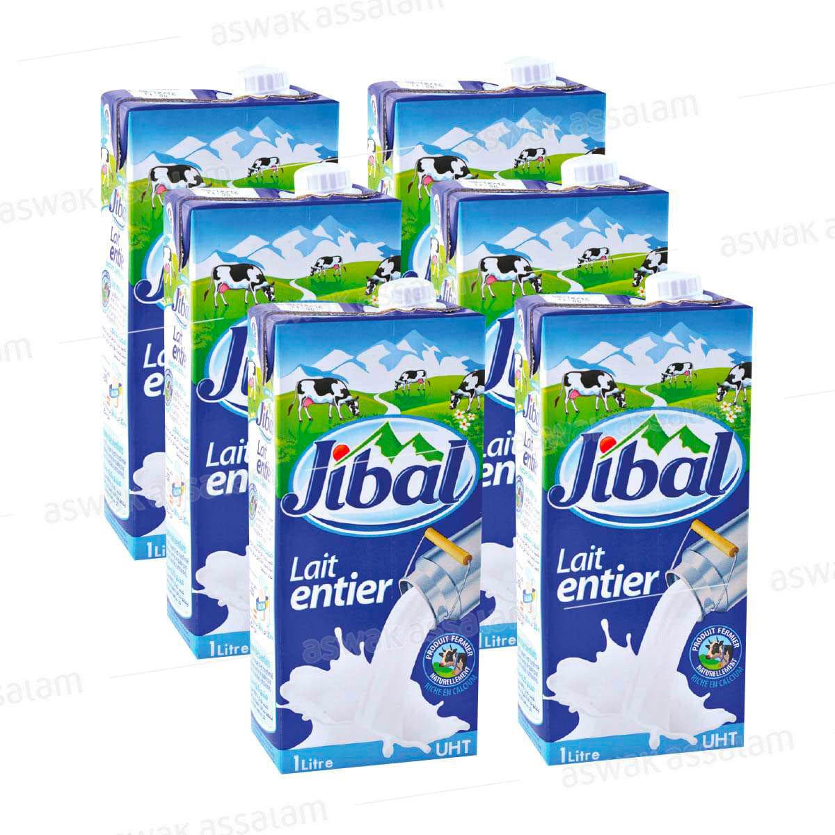 Lait Uht Entier 6*1l Pack Jibal