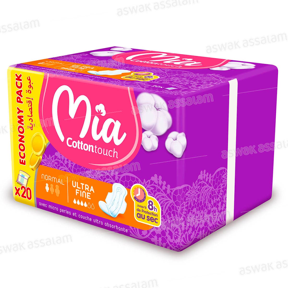 Serviettes Hygieniques Ultra Fines Normal 20 Unites Economy Pack Mia