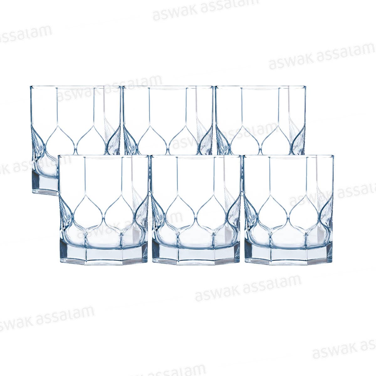 6 Verres A Eau Forme Basse 30cl Octime Diamond Luminarc