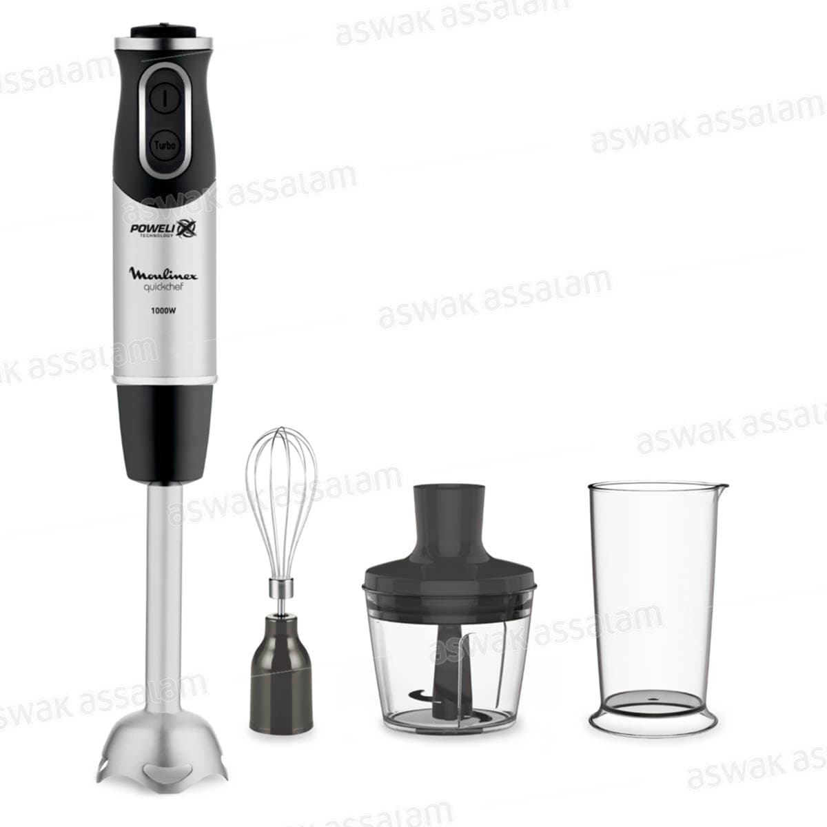 Mixeur Plongeant 1000w 3 Accessoires Quick Chef Dd655/Dd673 Moulinex