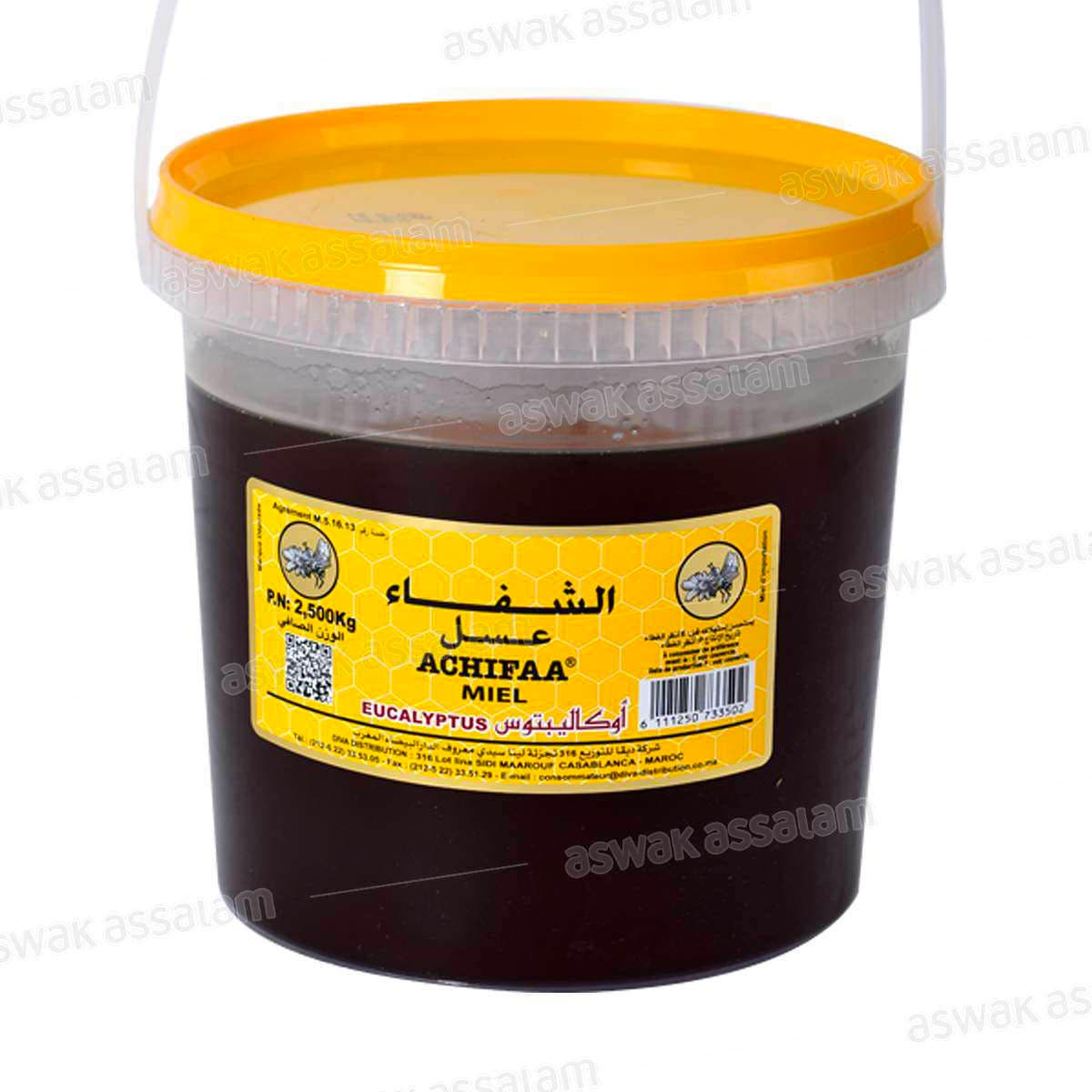 Miel Eucalyptus Seau Plastique 2,5kg Achifaa
