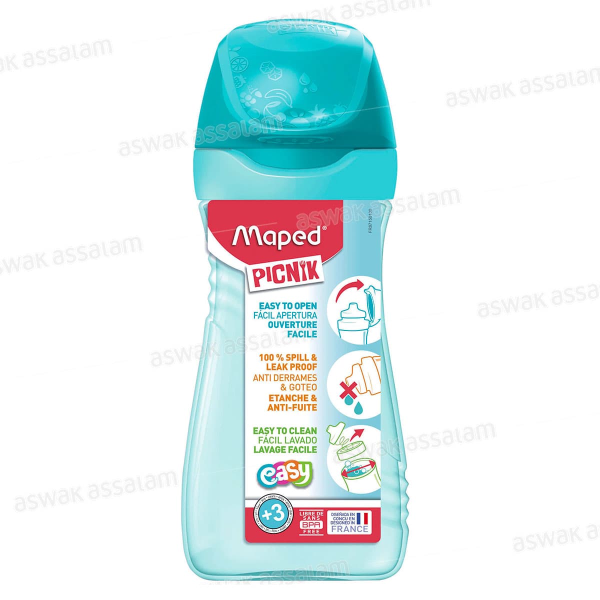 Gourde 430ml Turquoise Maped Picnik