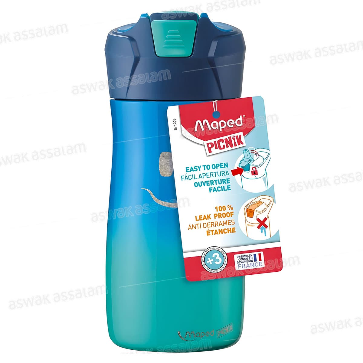 Gourde Inox 430ml Bleue Maped Picnik