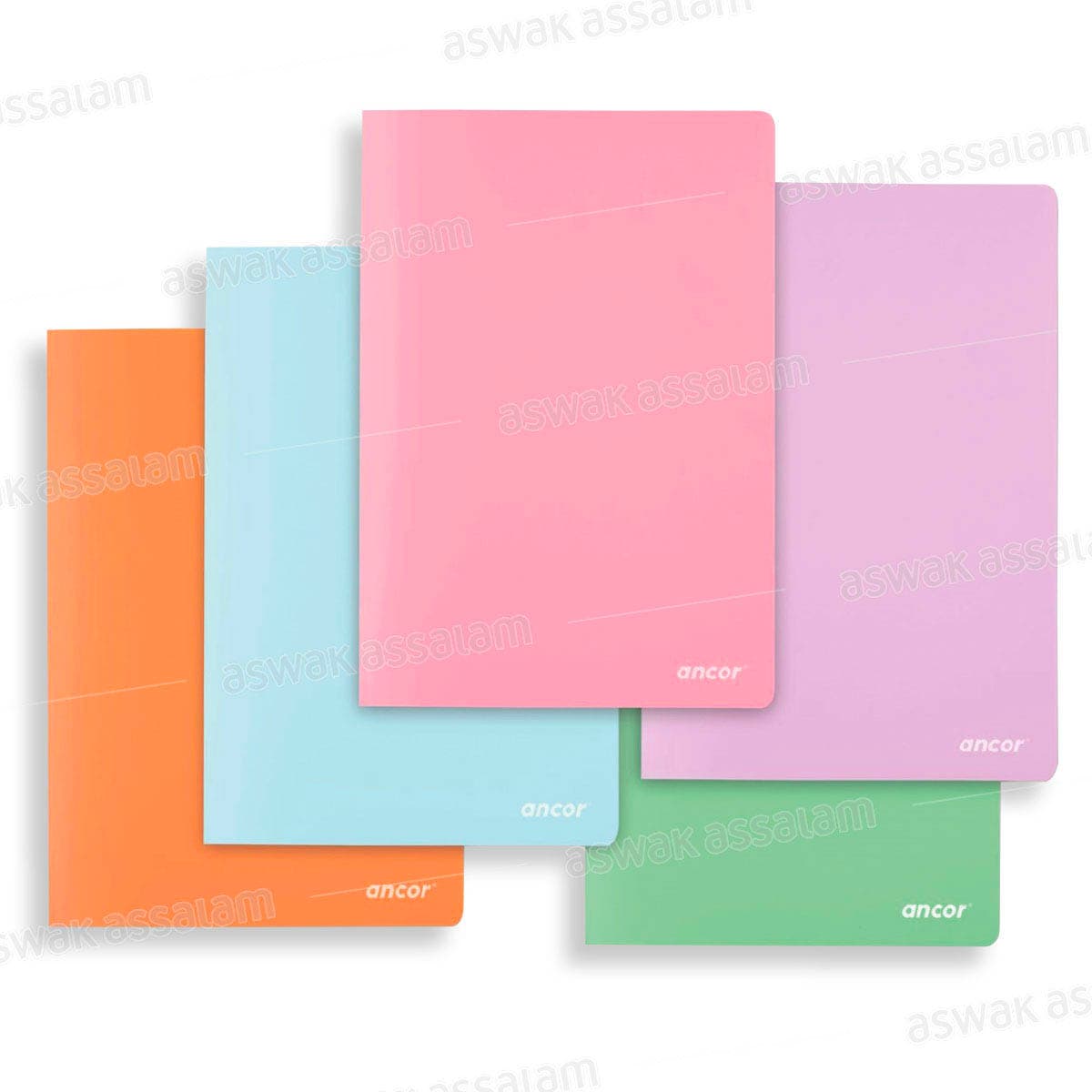 Cahier Pique 17*22cm 192 Pages 90g Couverture Polypropylene Couleur Pastel Ancor