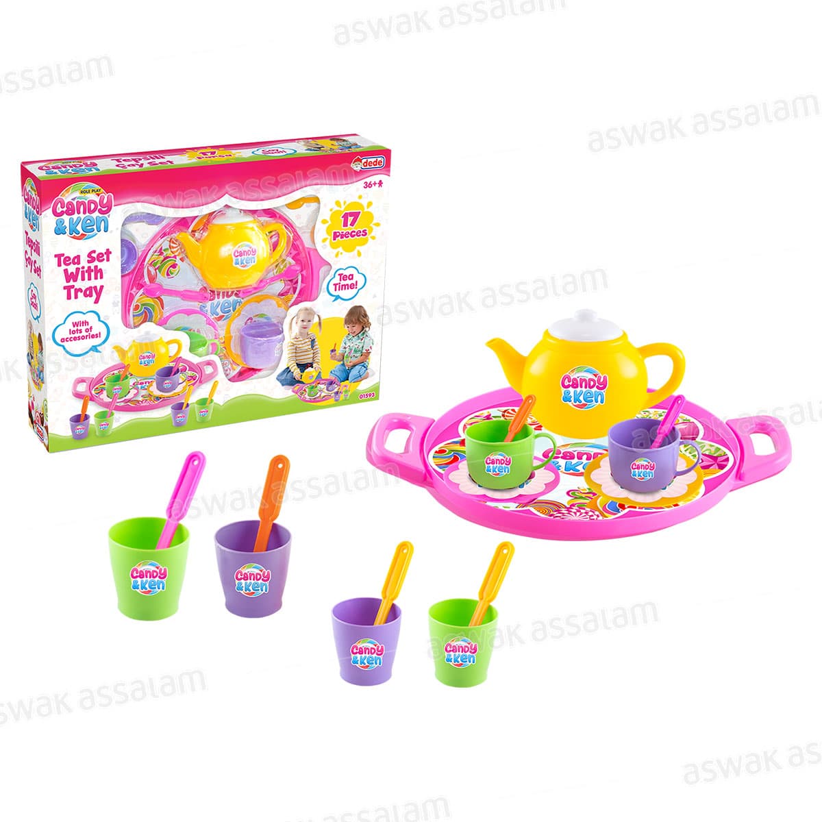 Service A The Jouet Avec Plateau et Accessoires 12 Pieces