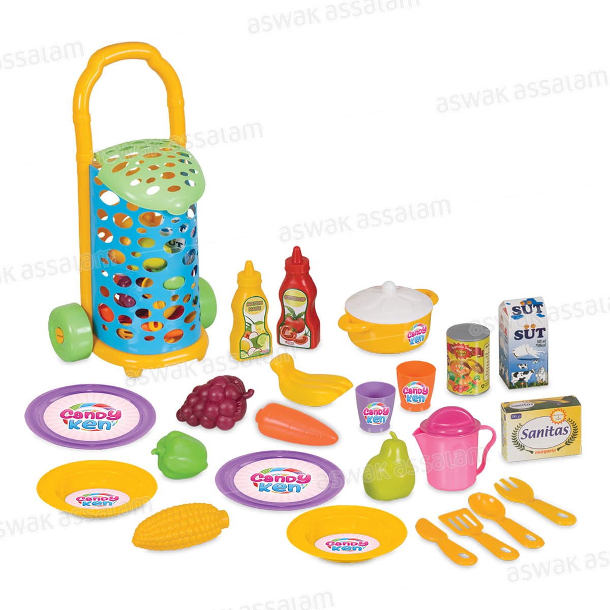 Chariot Dinette Avec Accessoires pour Enfant