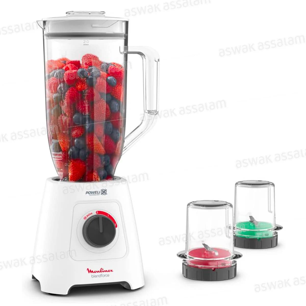 Blender Xxl Bol 2,8l 600w + 2 Moulins Lm458110 Blendforce Moulinex