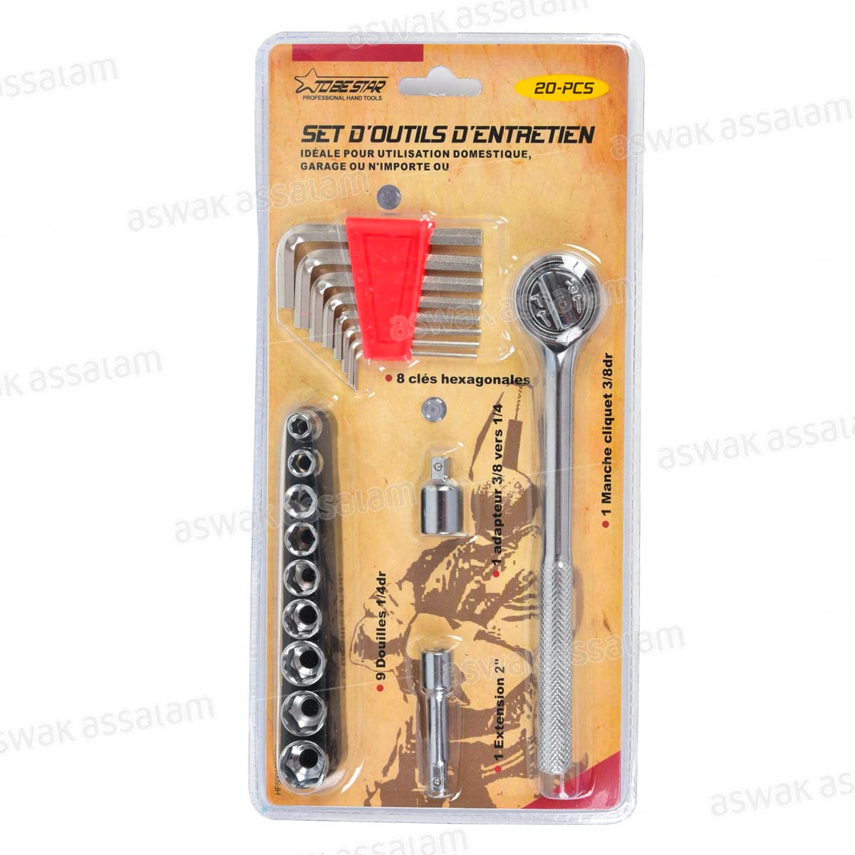 Set D'outils D'entretien 20 Pieces