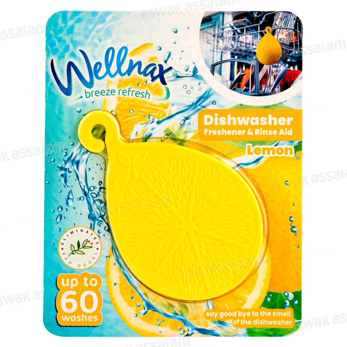 Desodorisant Parfum Citron pour Lave-Vaisselle Wellnax