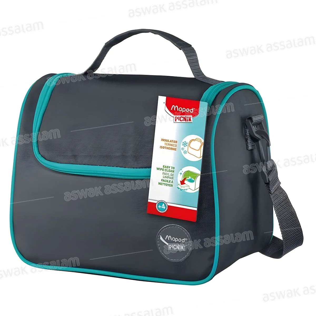 Sac A Gouter Isotherme Gris Avec Bandouliere Amovible Maped
