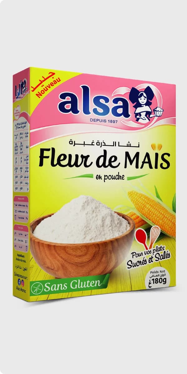 Fleur de maïs en poudre 180g – ALSA