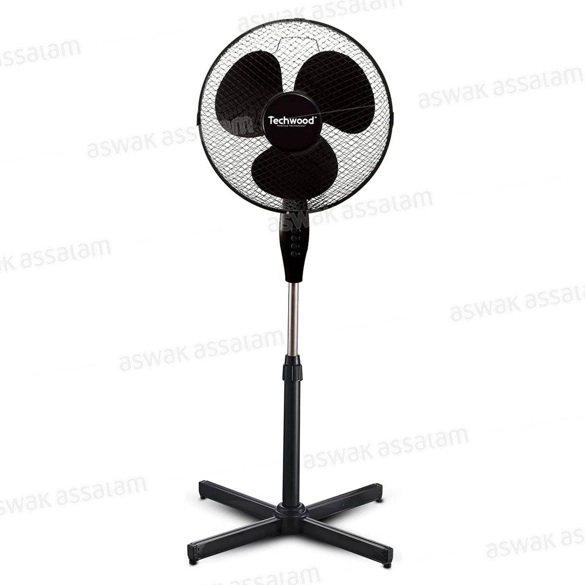 Ventilateur sur Pied 40w 40cm Noir Tve-439 Techwood