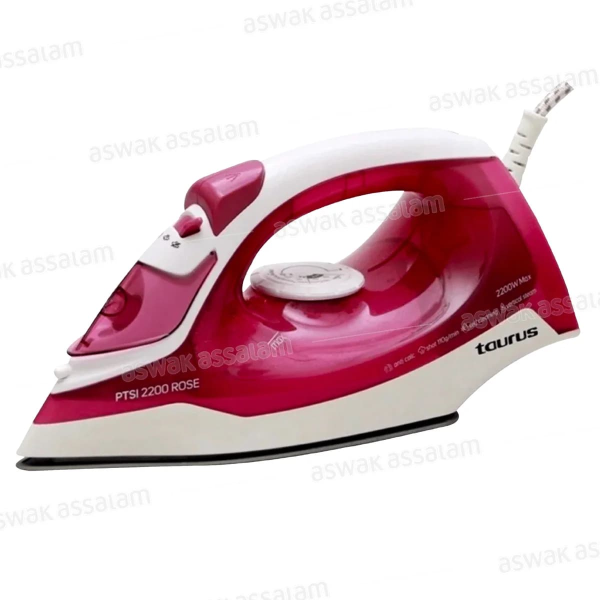 Fer A Repasser Ceramic 2200w Systeme Auto-Nettoyant Rose Ptsi Taurus