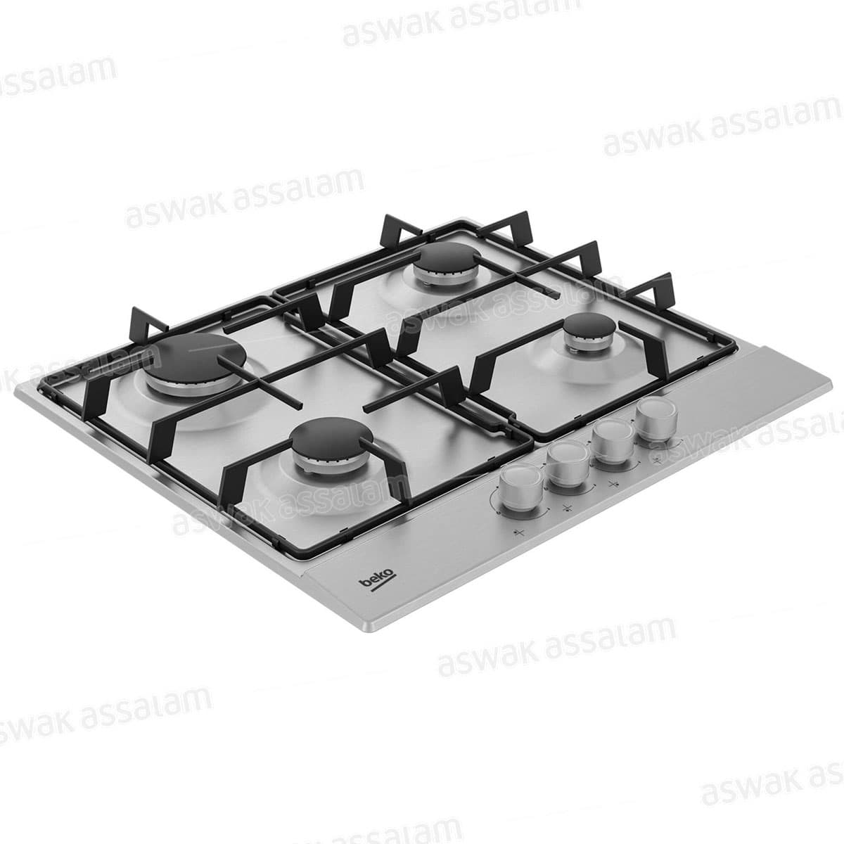Plaque de Cuisson Encastrable 4 Feux 60cm Inox Hiag64223sx Beko