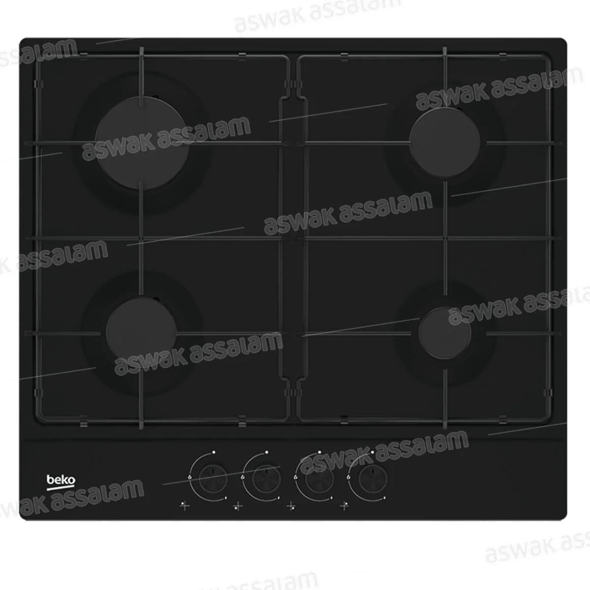 Plaque de Cuisson 4 Feux 60cm Noir 64223b Beko