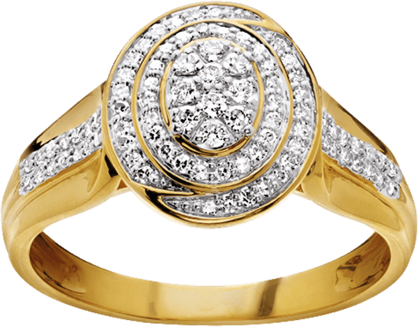 Bague Or 750 Millièmes Rhodié et Diamants 0,28 Carat(1)