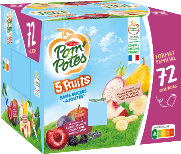Gourdes de Compote 5 Fruits Pom'potes