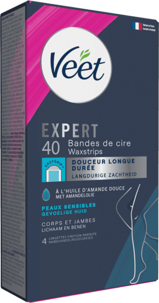 Bandes de Cire Corps et Jambes Peaux Sensibles Veet