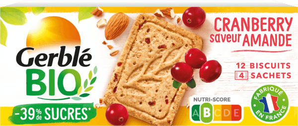 Biscuits Saveur Amande Cranberry Bio Gerblé
