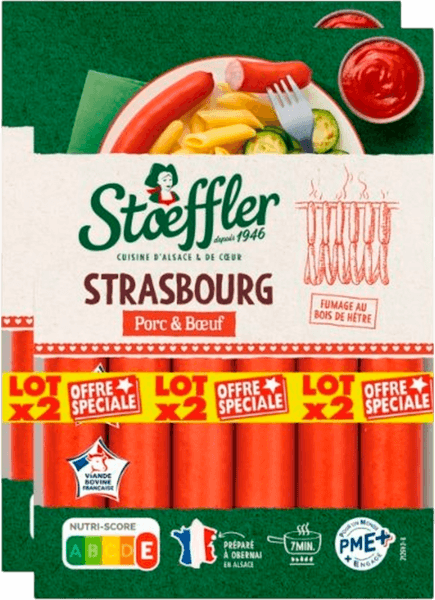 Saucisse de Strasbourg Fumage au Bois de Hêtre Stoeffler