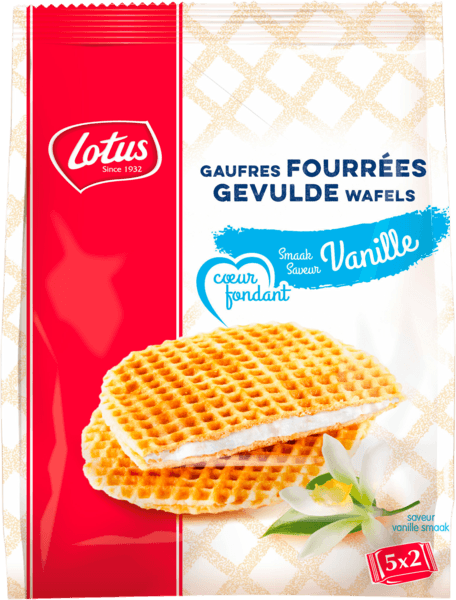 Gaufres Coeur Fondant Vanille Lotus