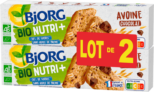 Biscuits D'avoine au Chocolat Bio Bjorg
