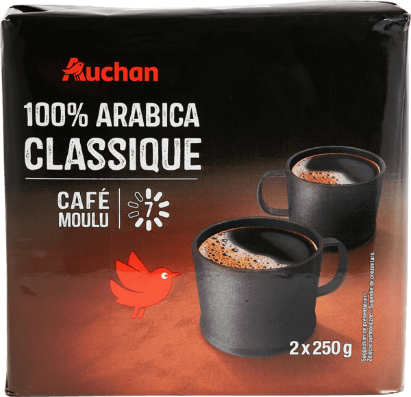 Café Moulu Arabica 100% Auchan