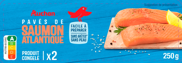 Pavés de Saumon Atlantique Congelés Auchan