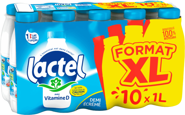 Lait Demi-Écrémé Vitamine D Lactel