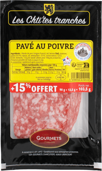 Pavé au Poivre les Chti'tes Tranches