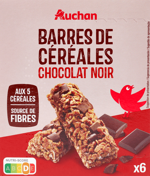 Barres de Céréales Chocolat Noir Auchan