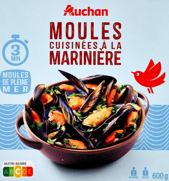 Moules Couisinées à la Marinière Auchan