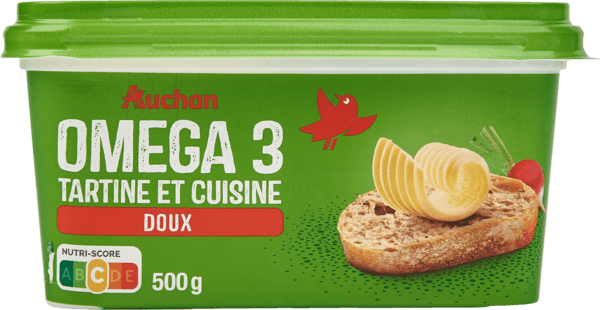 Margarine Oméga 3 Tartine et Cuisine Doux Auchan