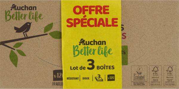 Boite de Mouchoirs Auchan Better Life