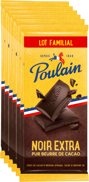 Tablettes de Chocolat Noir Extra Poulain