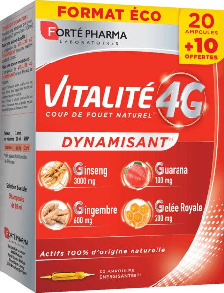 Forté Pharma Gammes Vitalité 4g Immuvit 4g Multivit 4g et Ultraboost 4g