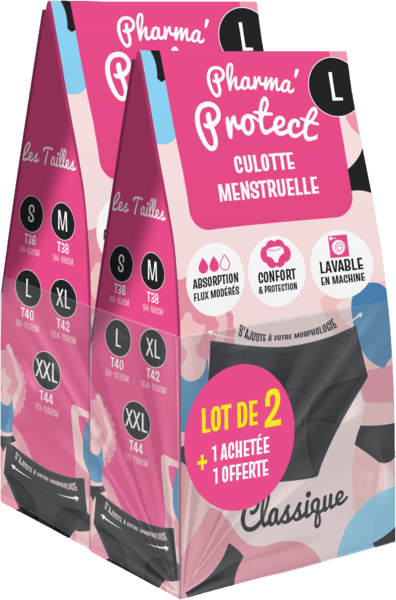 Culotte Menstruelle Noir Pharma Protect